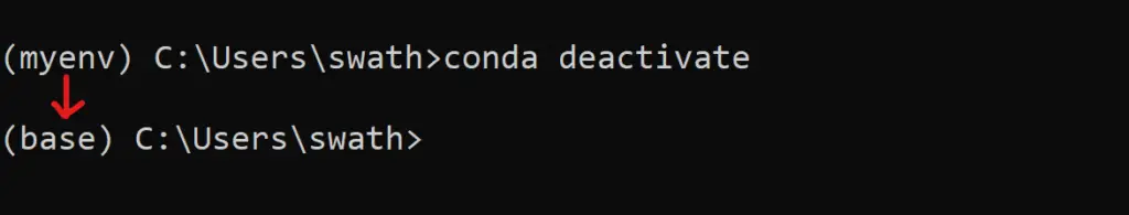 anaconda deactivate environment