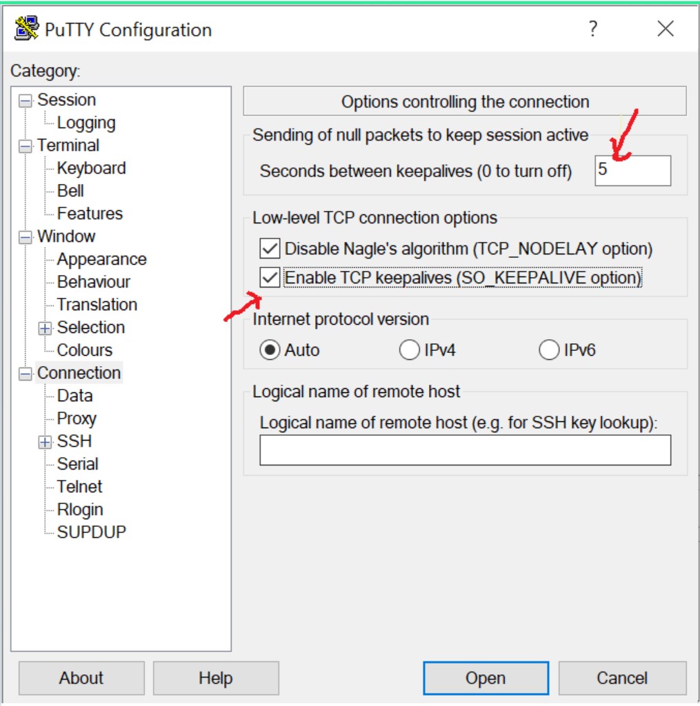 putty config